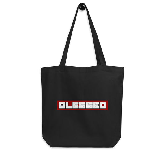 BLESSED BLACK ECO TOTE BAG